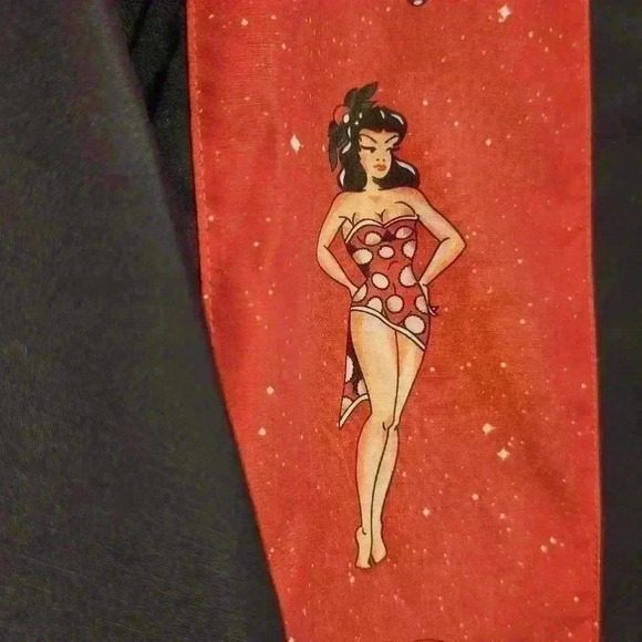 🛑 NWT jogal Mens Vintage-style Polyester Black Short Sleeve Button-up Shirt XL - Picture 4 of 9